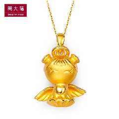 【分期0首付】七款可选周大福珠宝3D福星宝宝足金黄金吊坠R