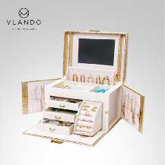 唯兰朵首饰盒木质欧式公主饰品盒结婚生日礼物高档珠宝化妆收纳盒